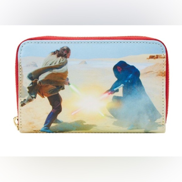 Loungefly Star Wars Phantom Menace Scene Zip around Wallet new - Picture 3 of 3